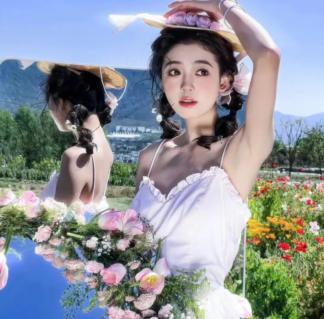 鲜花盛开的村庄